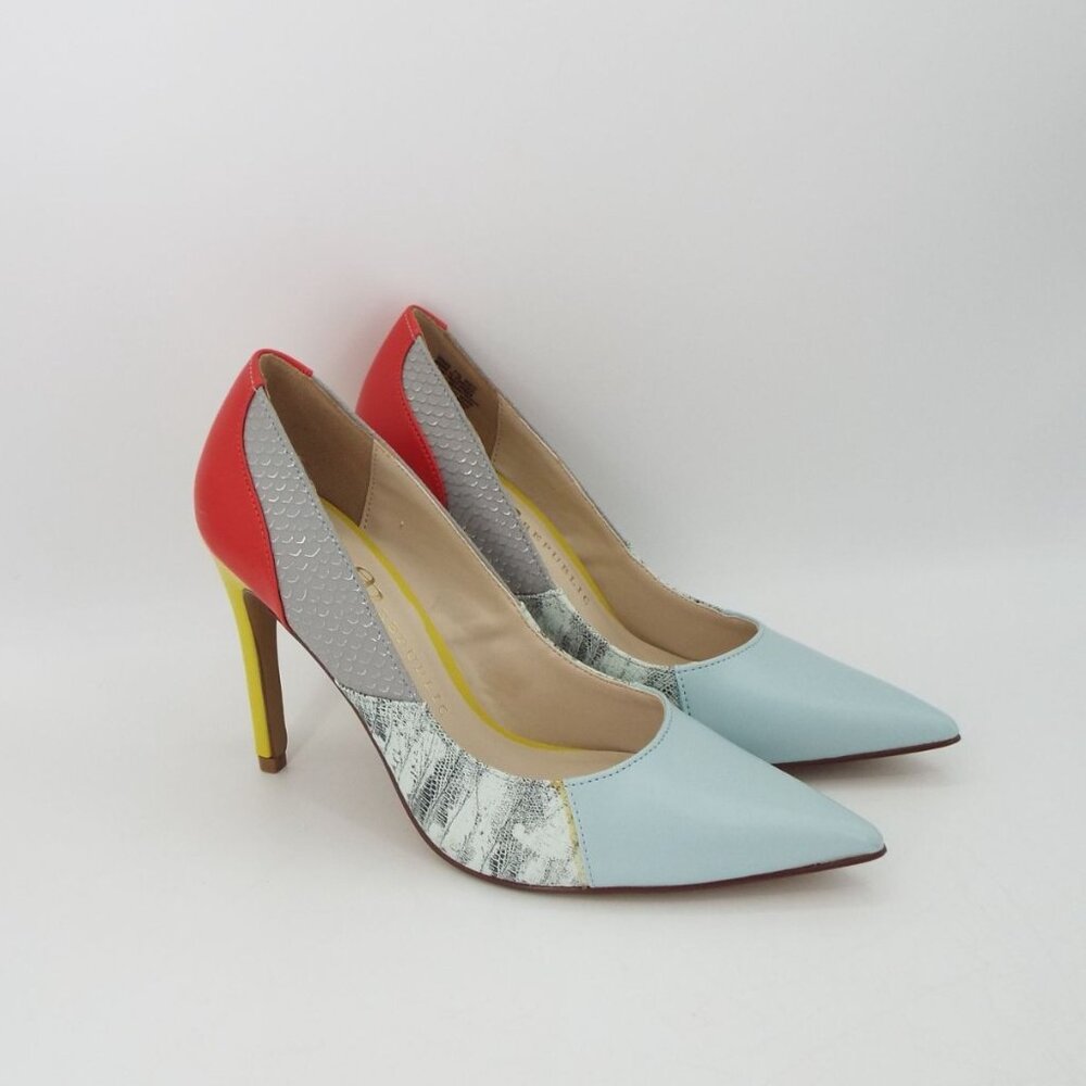 Rock & Republic Deliah Blue Multicolor Pointed Toe Heels Size 7.5